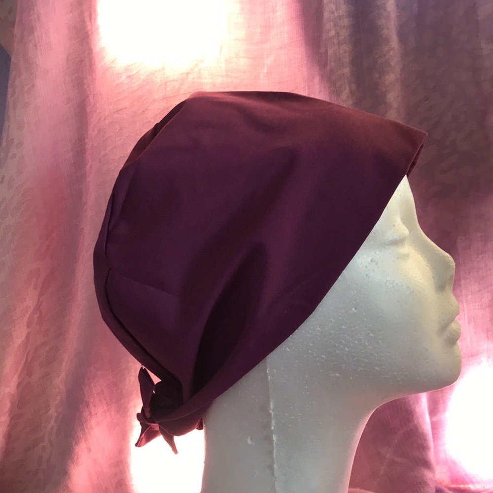 Maroon scrub cap